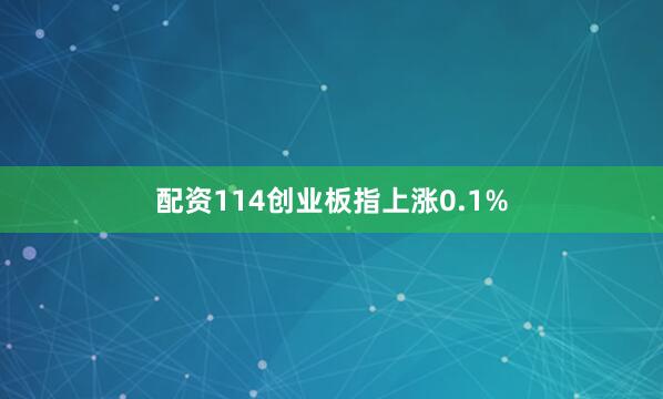 配资114创业板指上涨0.1%