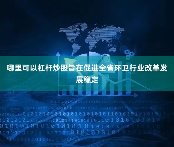 哪里可以杠杆炒股旨在促进全省环卫行业改革发展稳定